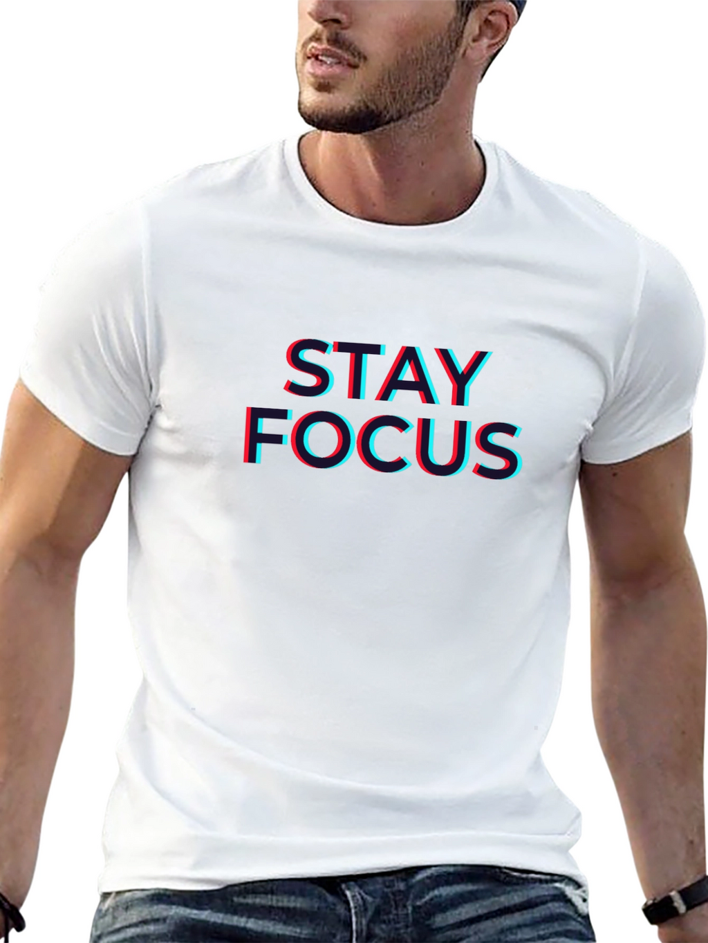 Stay Focus T-Shirt - Trendy 3D Style