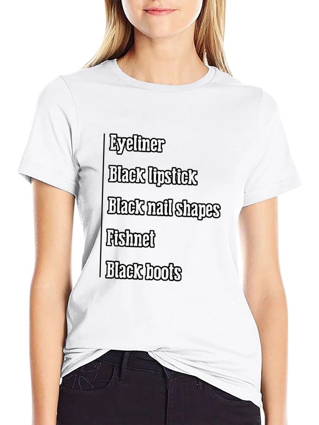 Eyeliner Black Lipstick T-Shirt