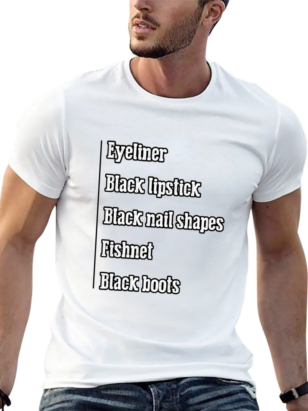 Eyeliner Black Lipstick T-Shirt