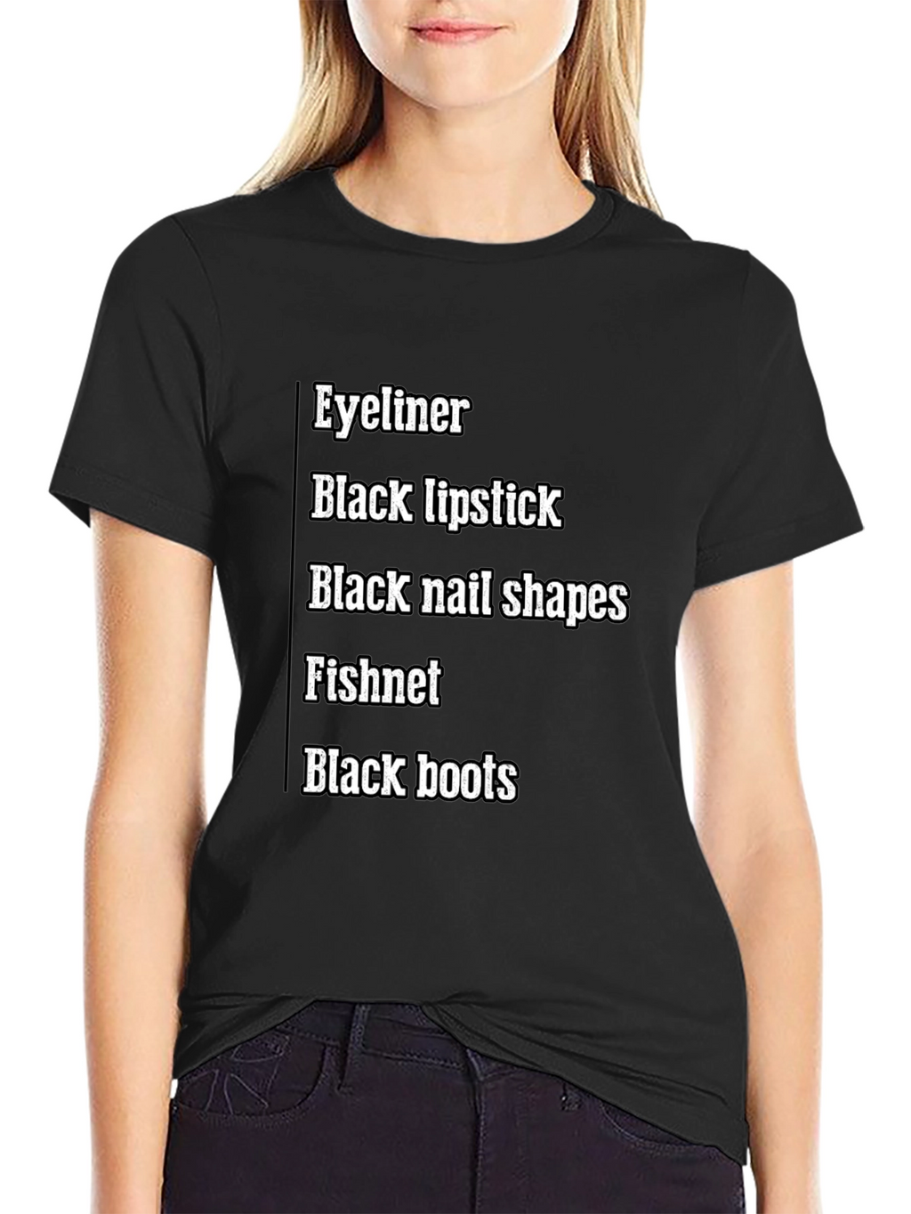 Eyeliner Black Lipstick T-Shirt