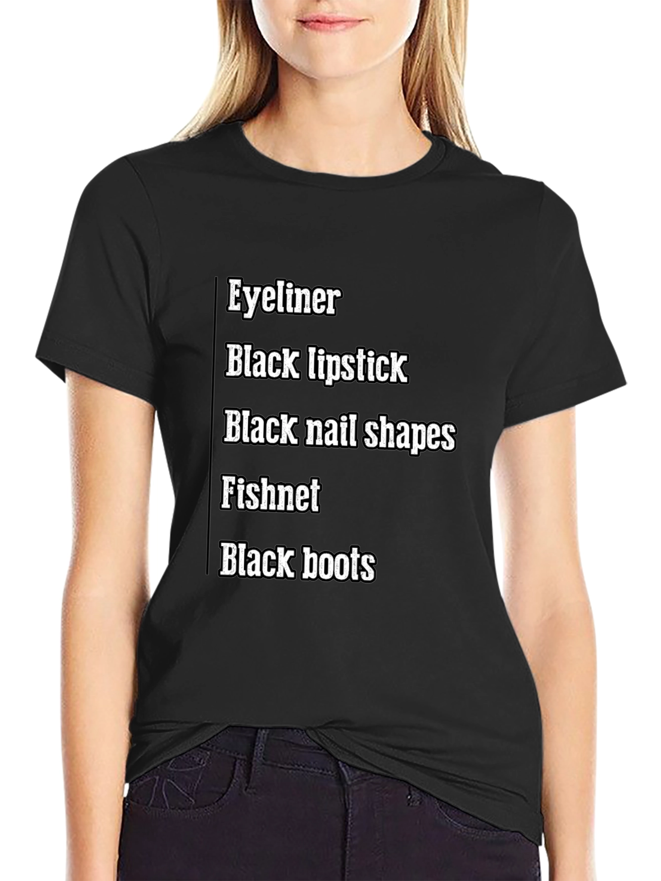 Eyeliner Black Lipstick T-Shirt
