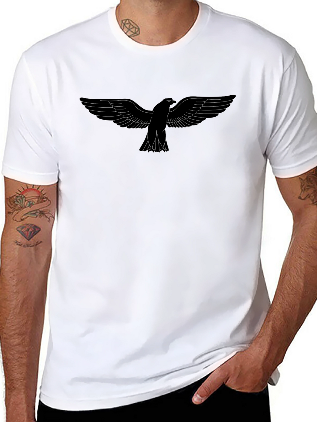 Black Eagle Graphic Tee - Stylish Mens T-Shirt