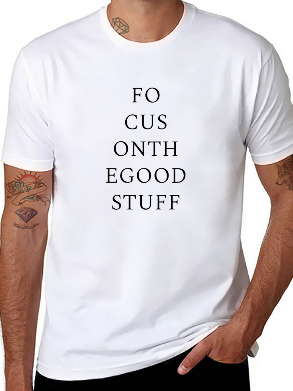 Focus on the Good Stuff - Black Graphic T-Shirt