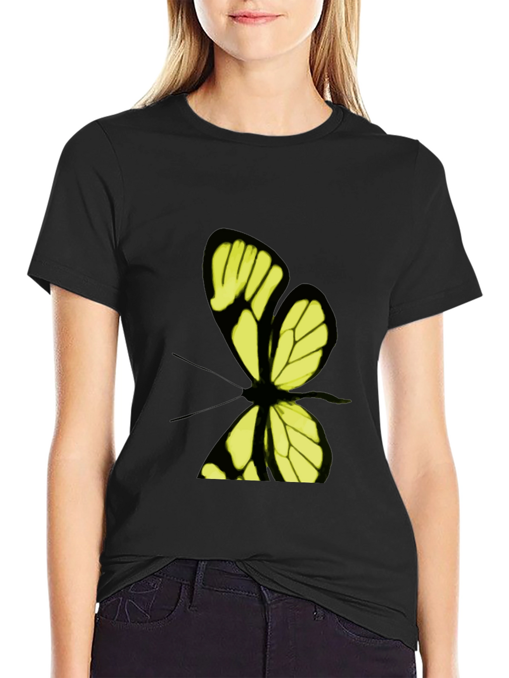 Butterfly Graphic Print T-Shirt - Stylish Casual Wear