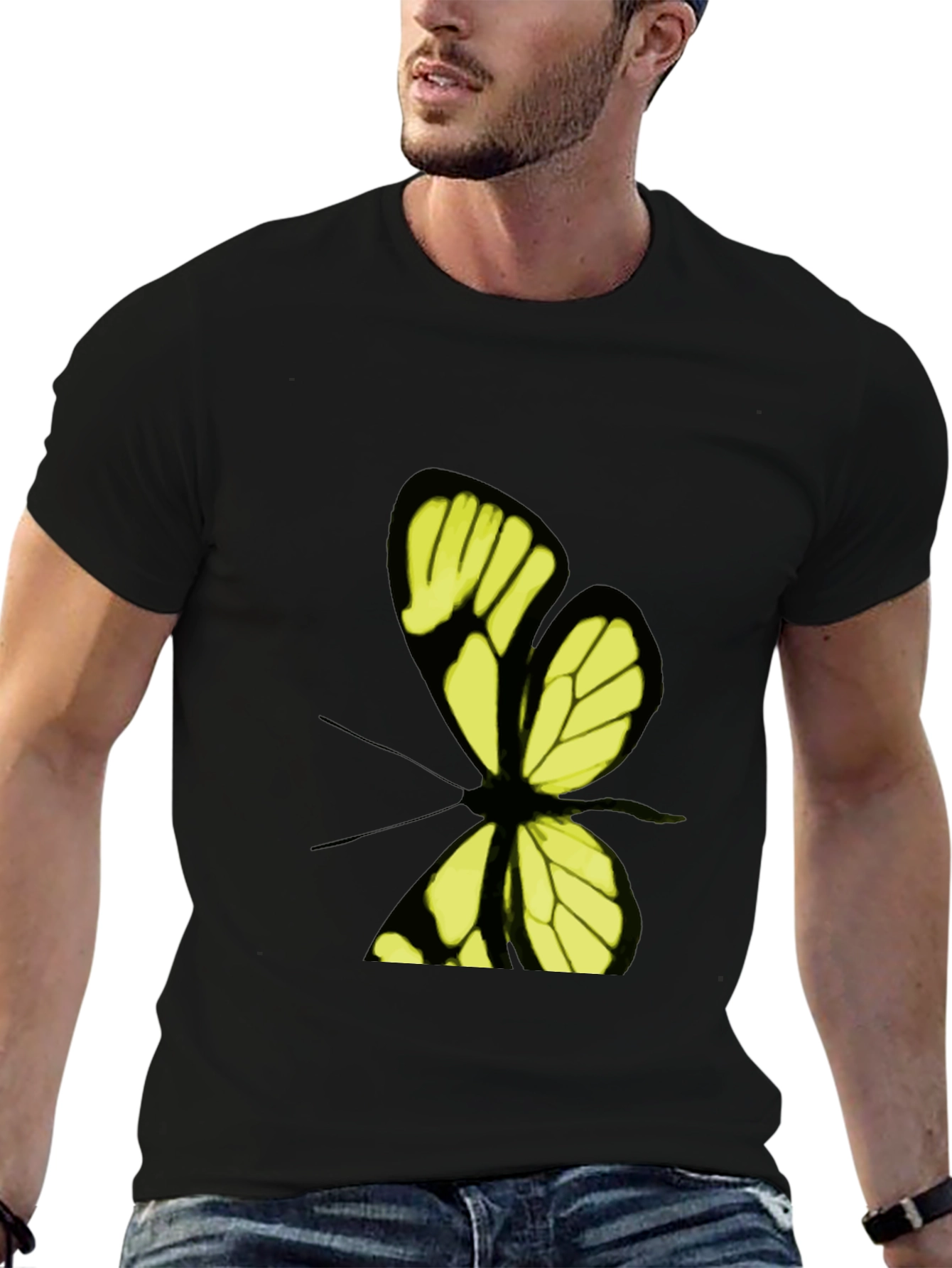 Butterfly Graphic Print T-Shirt - Stylish Casual Wear