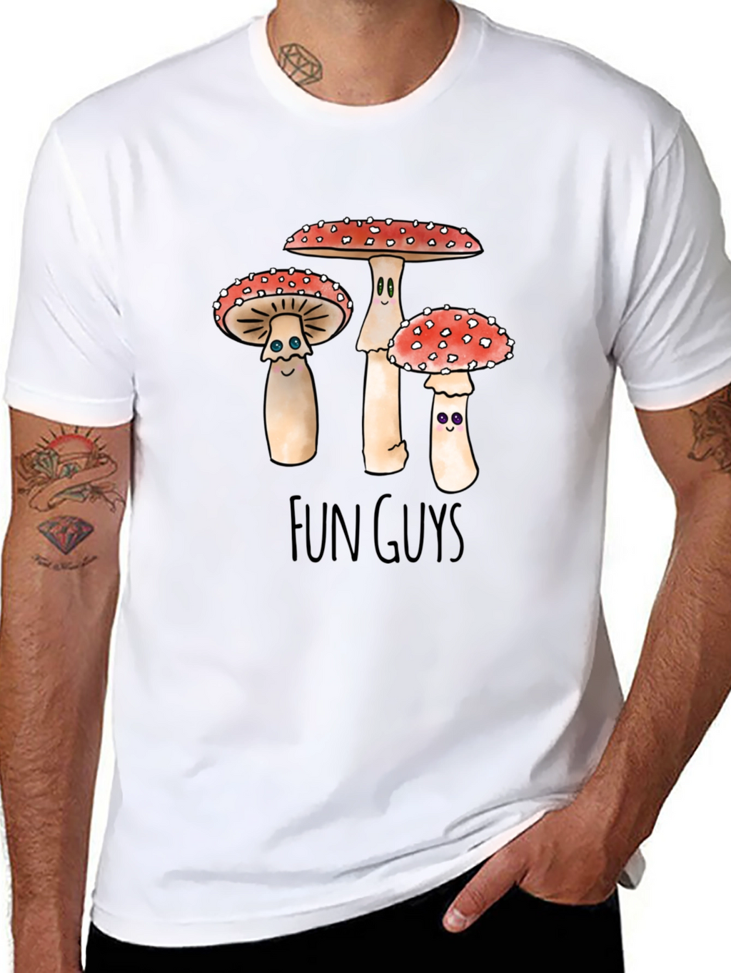 Fun Guys Graphic T-Shirt - Mushroom Humor