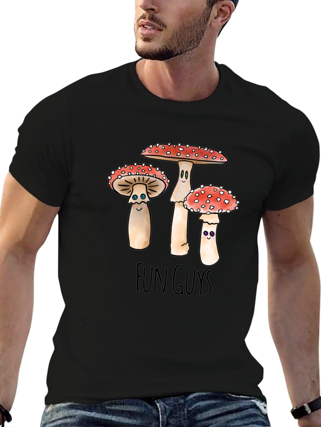 Fun Guys Graphic T-Shirt - Mushroom Humor