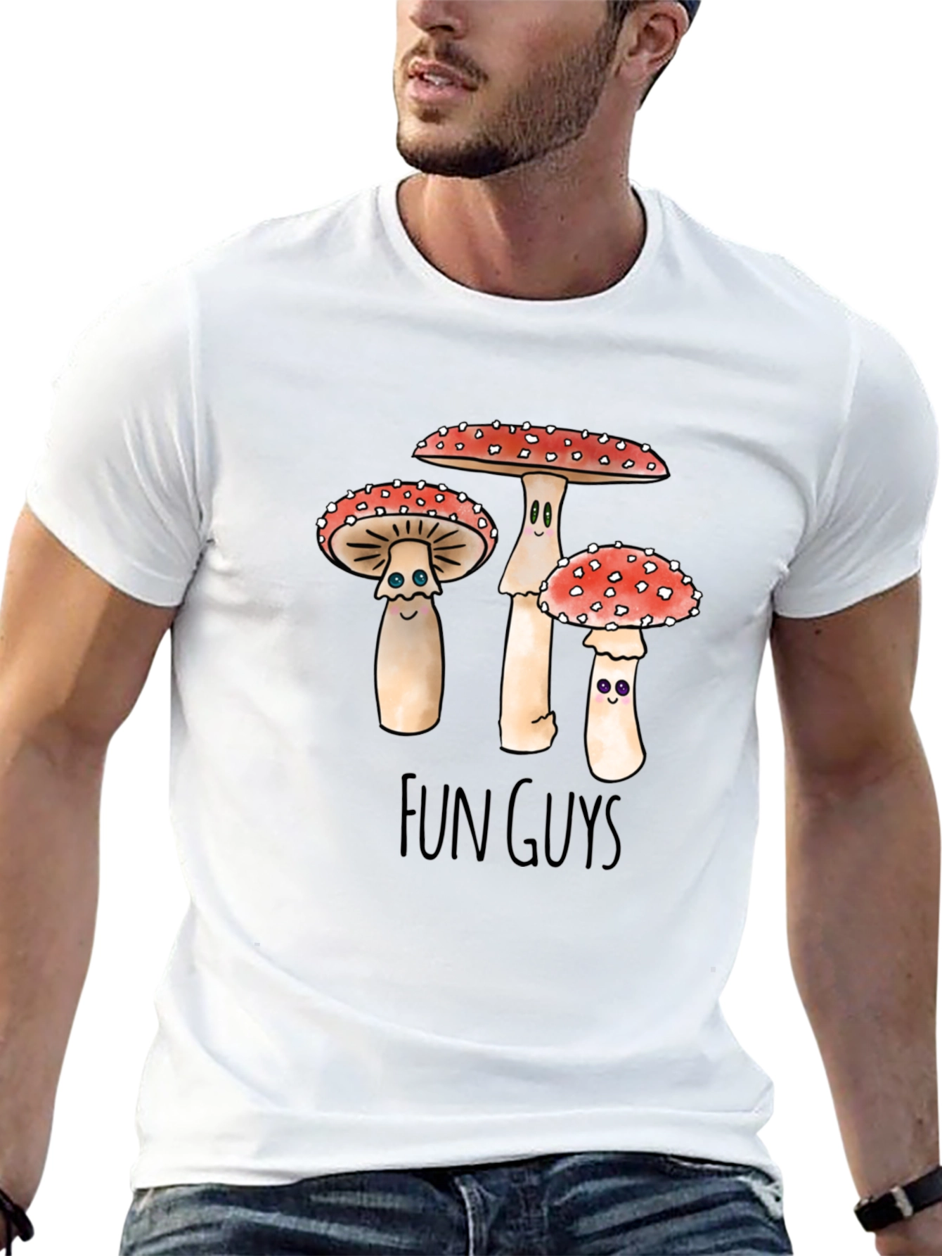 Fun Guys Graphic T-Shirt - Mushroom Humor