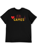 Love Games T-Shirt - Gamer Heartbeat Tee