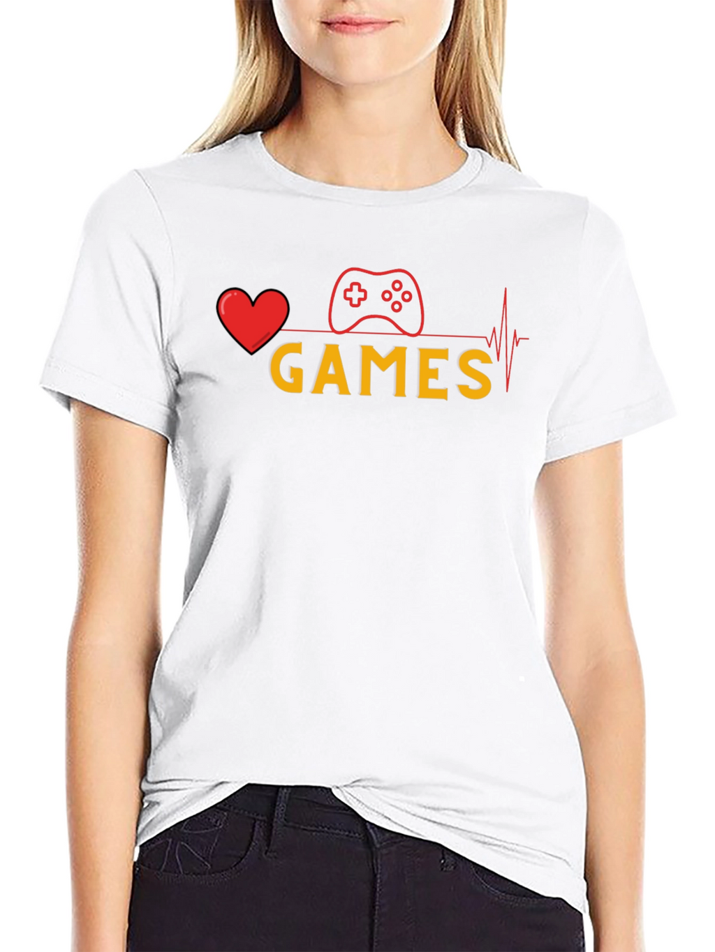 Love Games T-Shirt - Gamer Heartbeat Tee