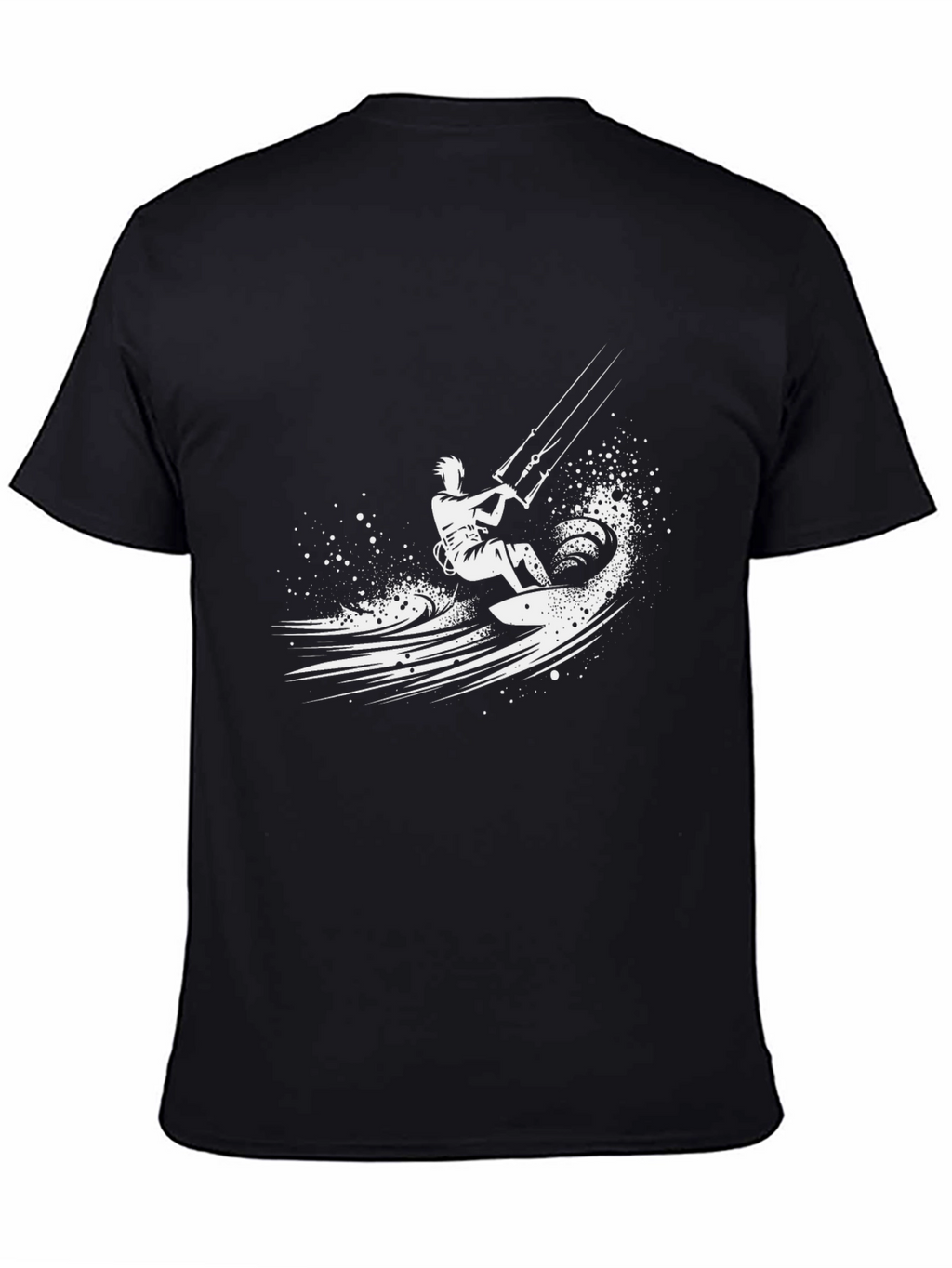 Kitesurfing Graphic Tee - Mens Black T-Shirt