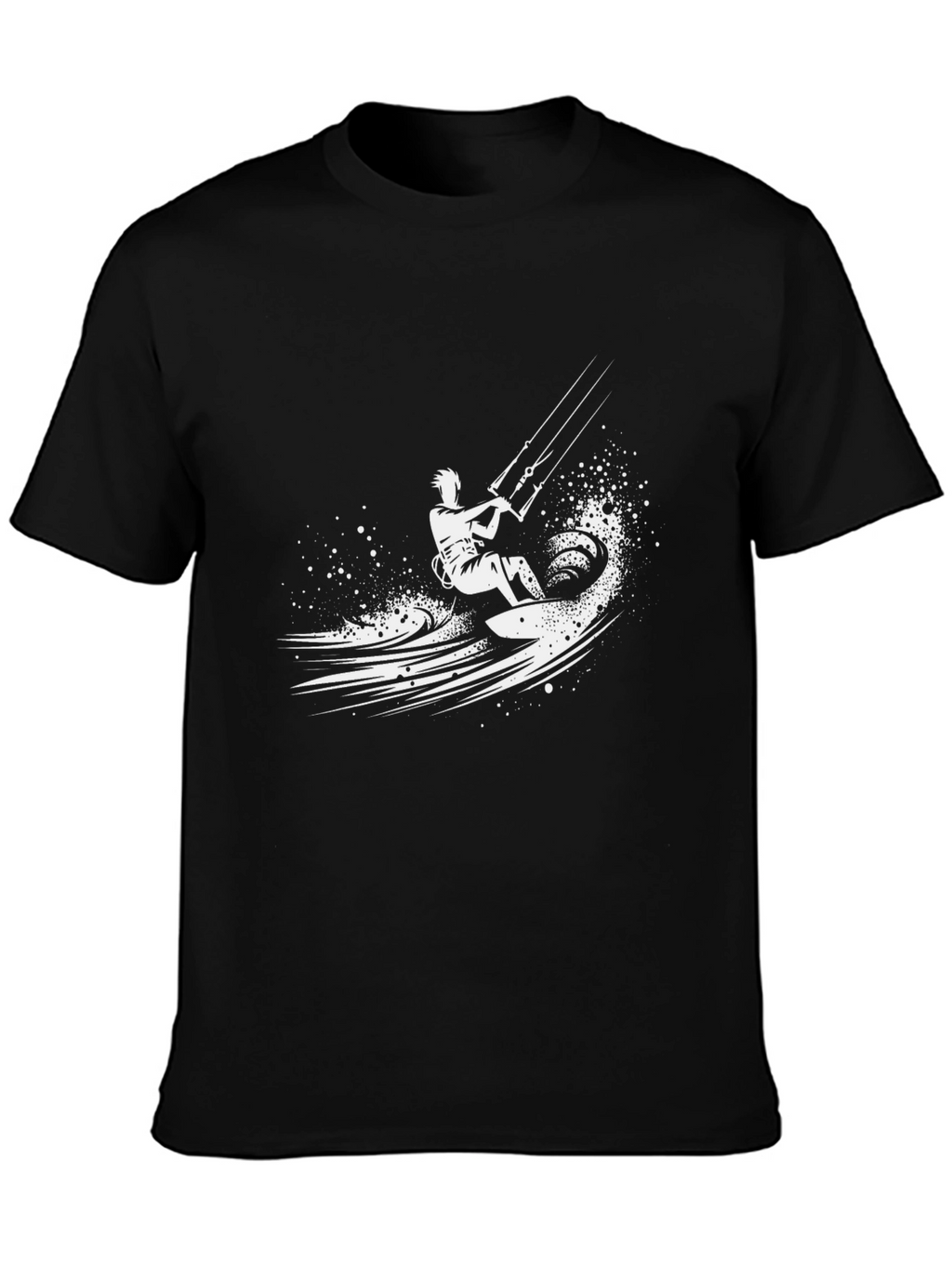 Kitesurfing Graphic Tee - Mens Black T-Shirt