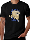 Leopard Lady Graphic Tee - Stylish Casual Wear