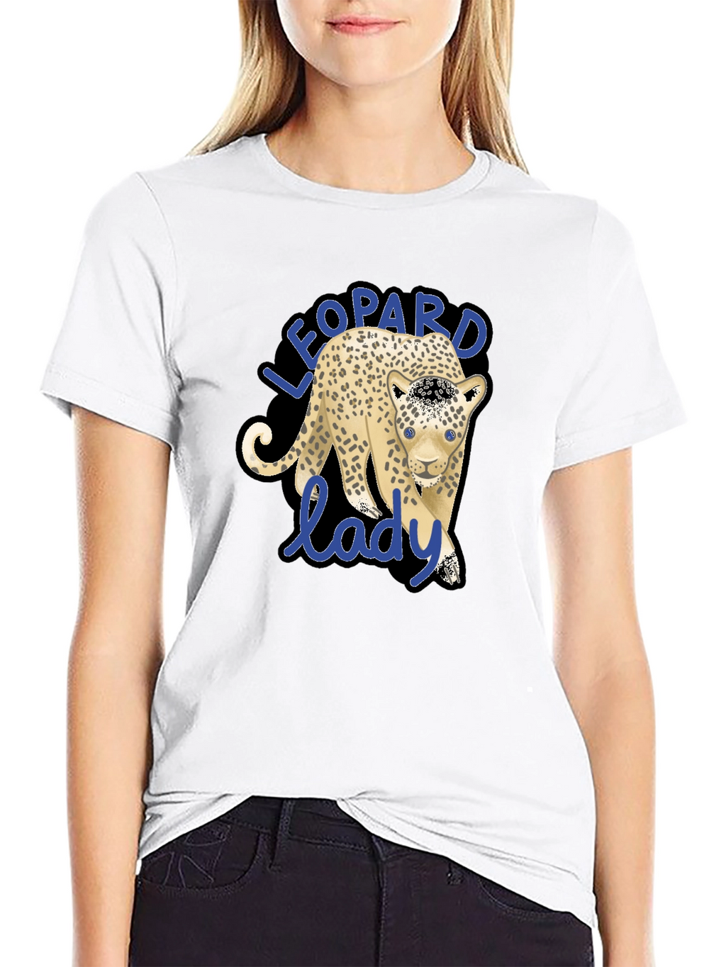 Leopard Lady Graphic Tee - Stylish Casual Wear