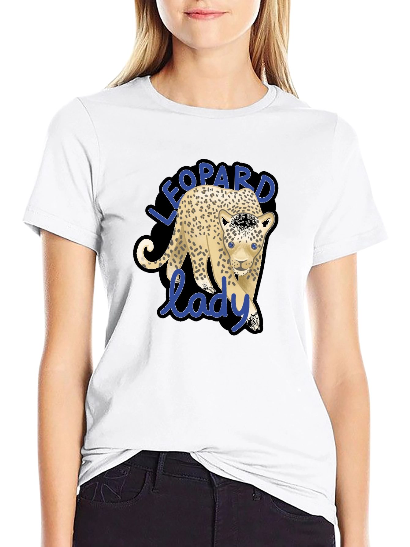 Leopard Lady Graphic Tee - Stylish Casual Wear
