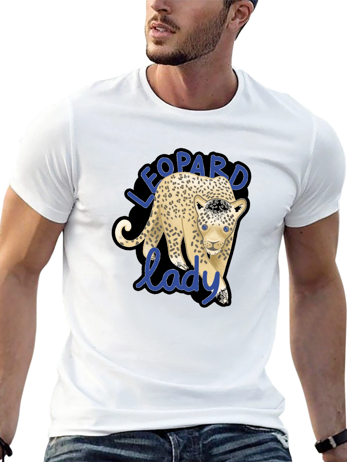 Leopard Lady Graphic Tee - Stylish Casual Wear