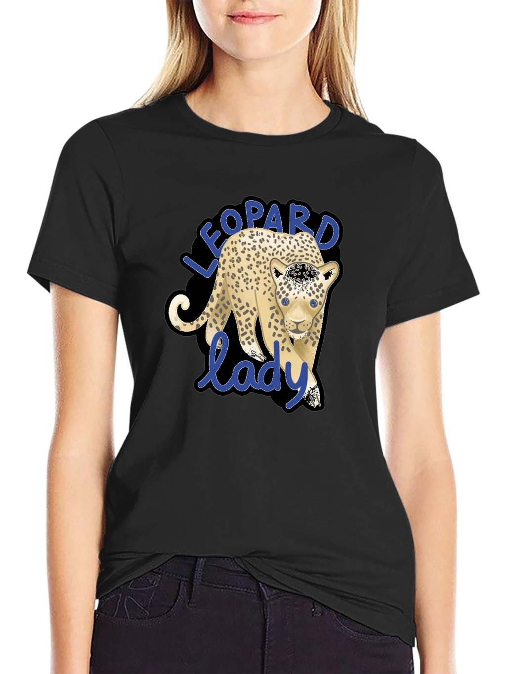 Leopard Lady Graphic Tee - Stylish Casual Wear