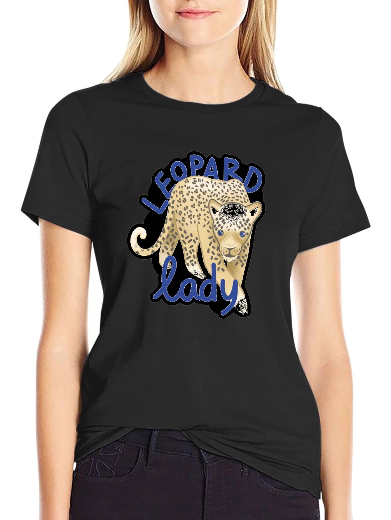 Leopard Lady Graphic Tee - Stylish Casual Wear