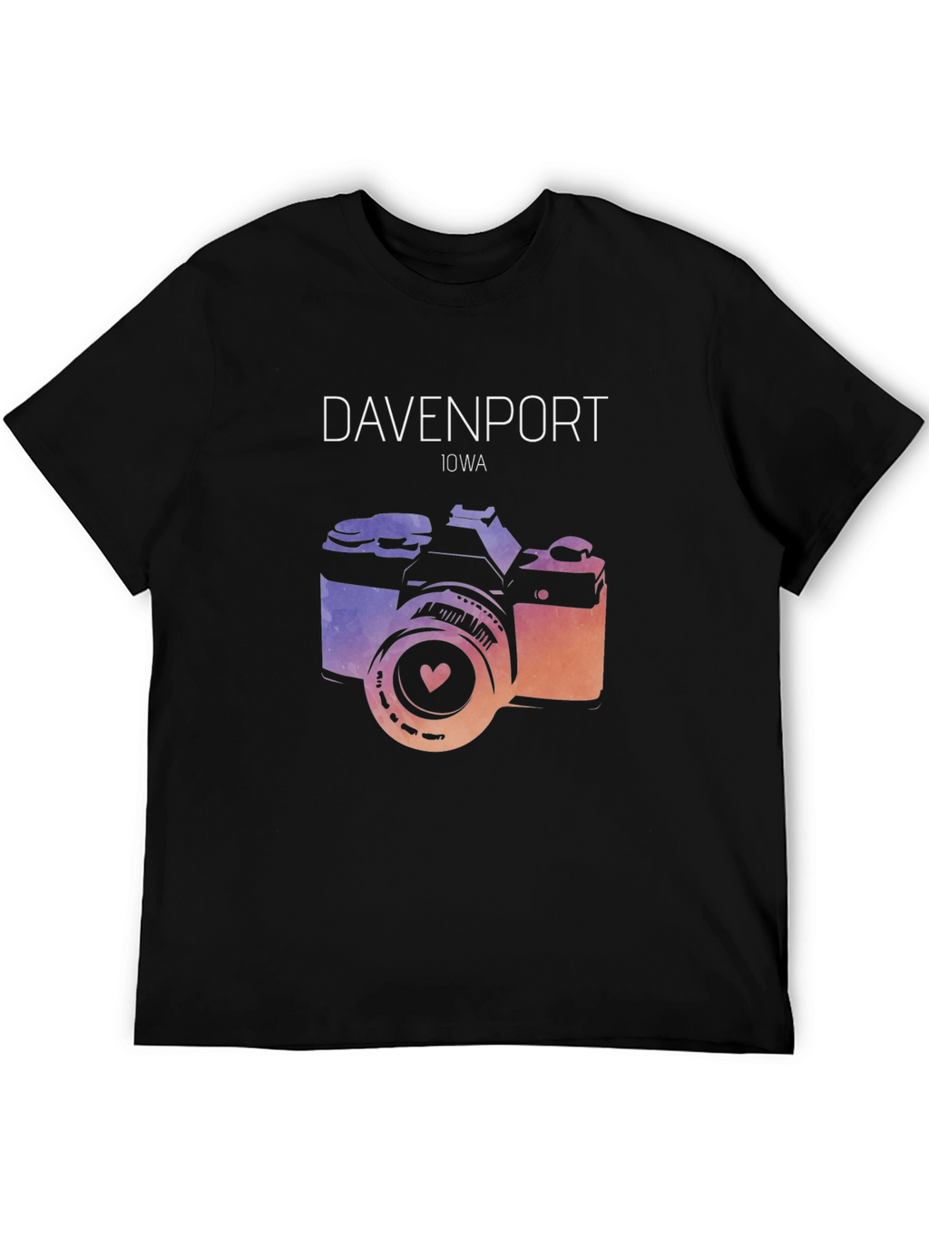 Davenport Iowa Camera Graphic Tee