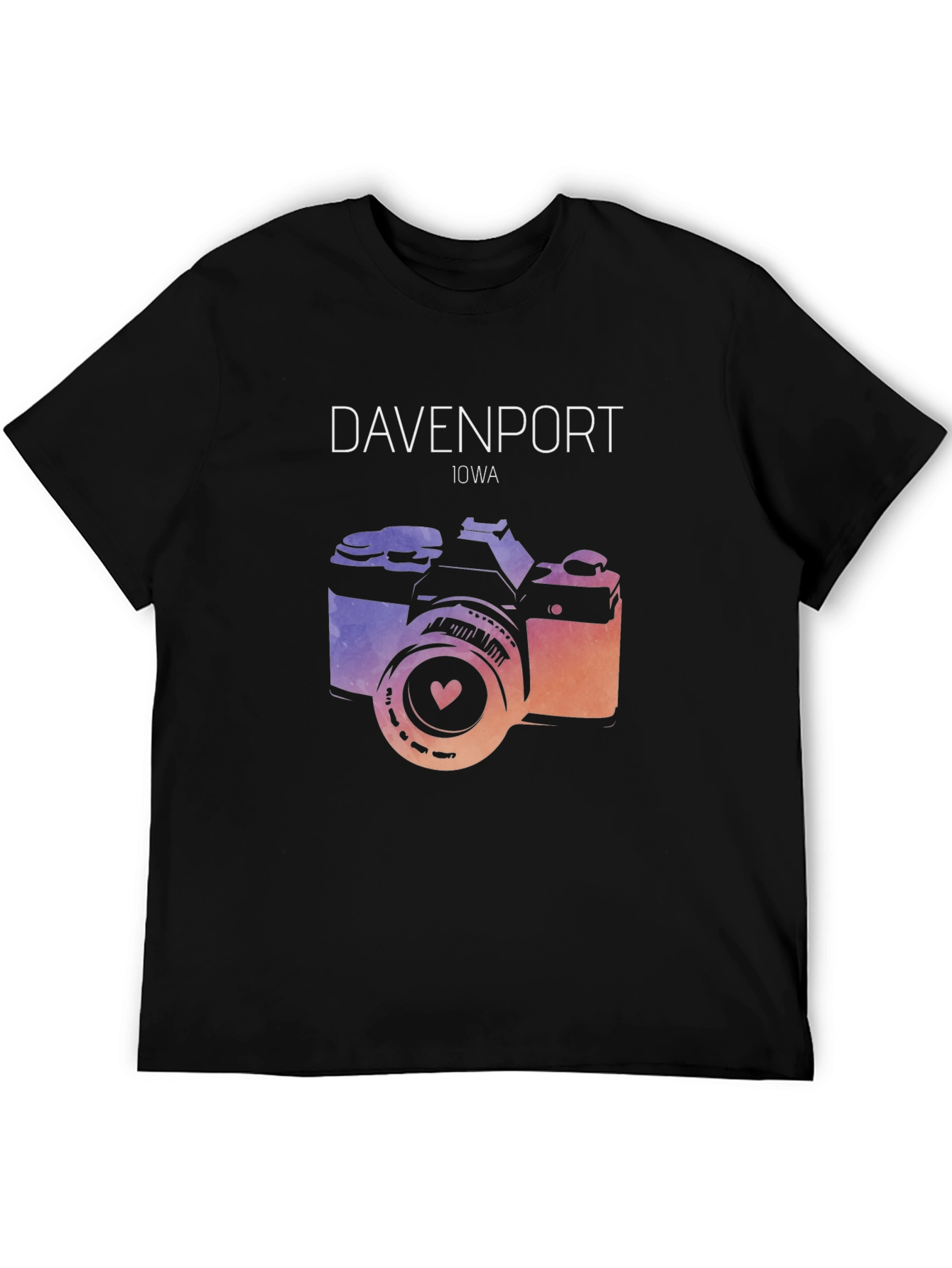 Davenport Iowa Camera Graphic Tee