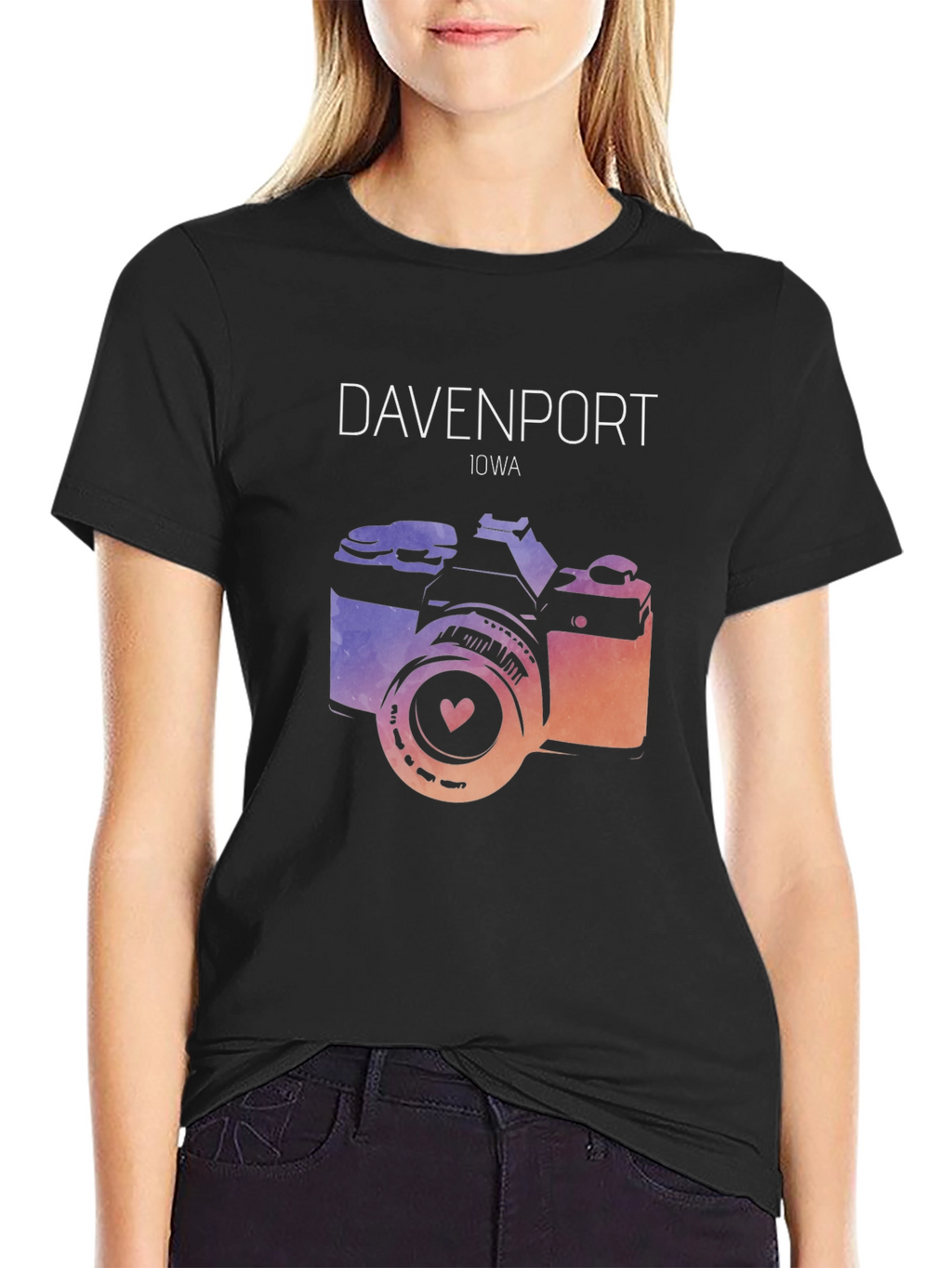 Davenport Iowa Camera Graphic Tee