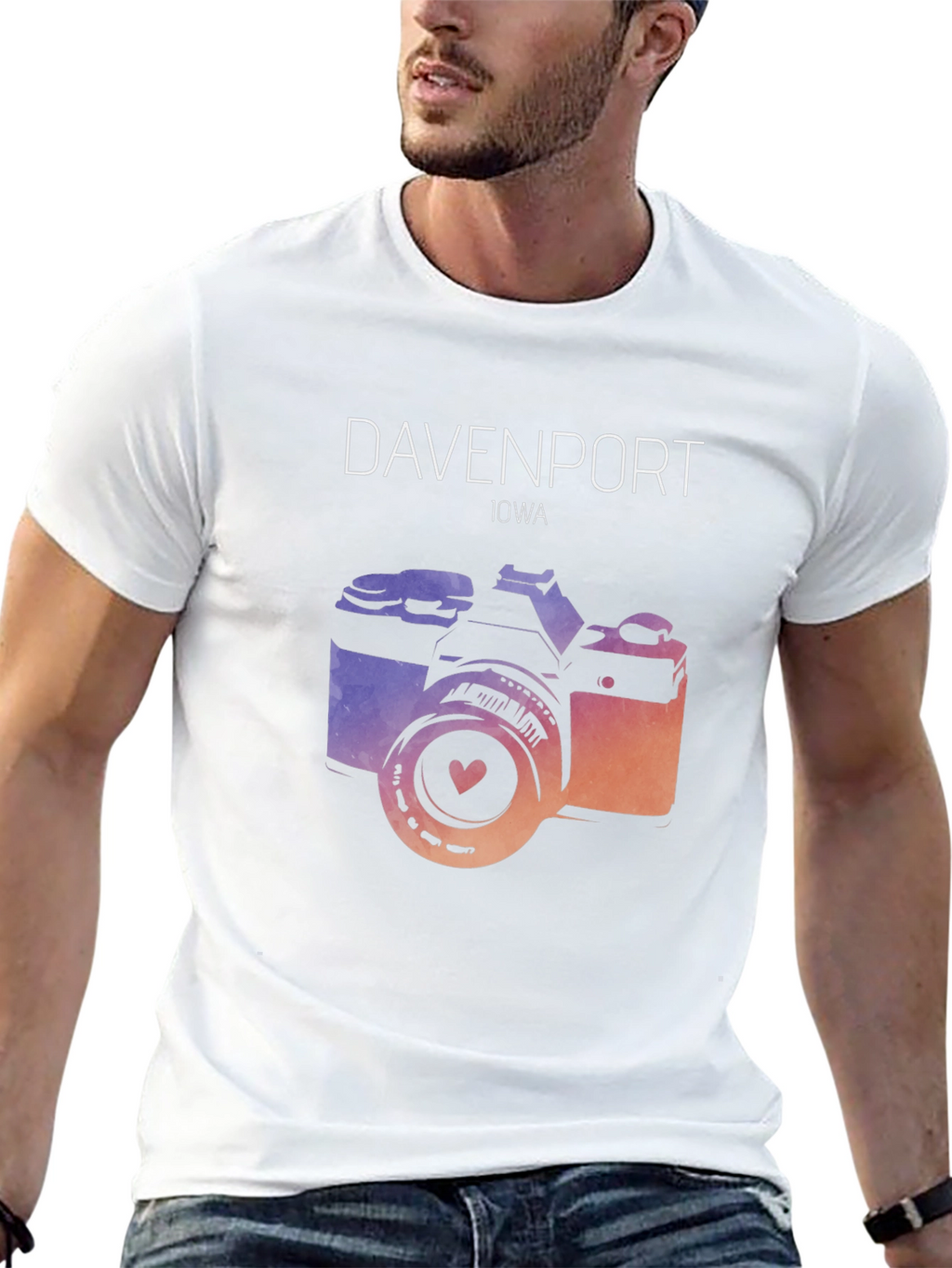 Davenport Iowa Camera Graphic Tee