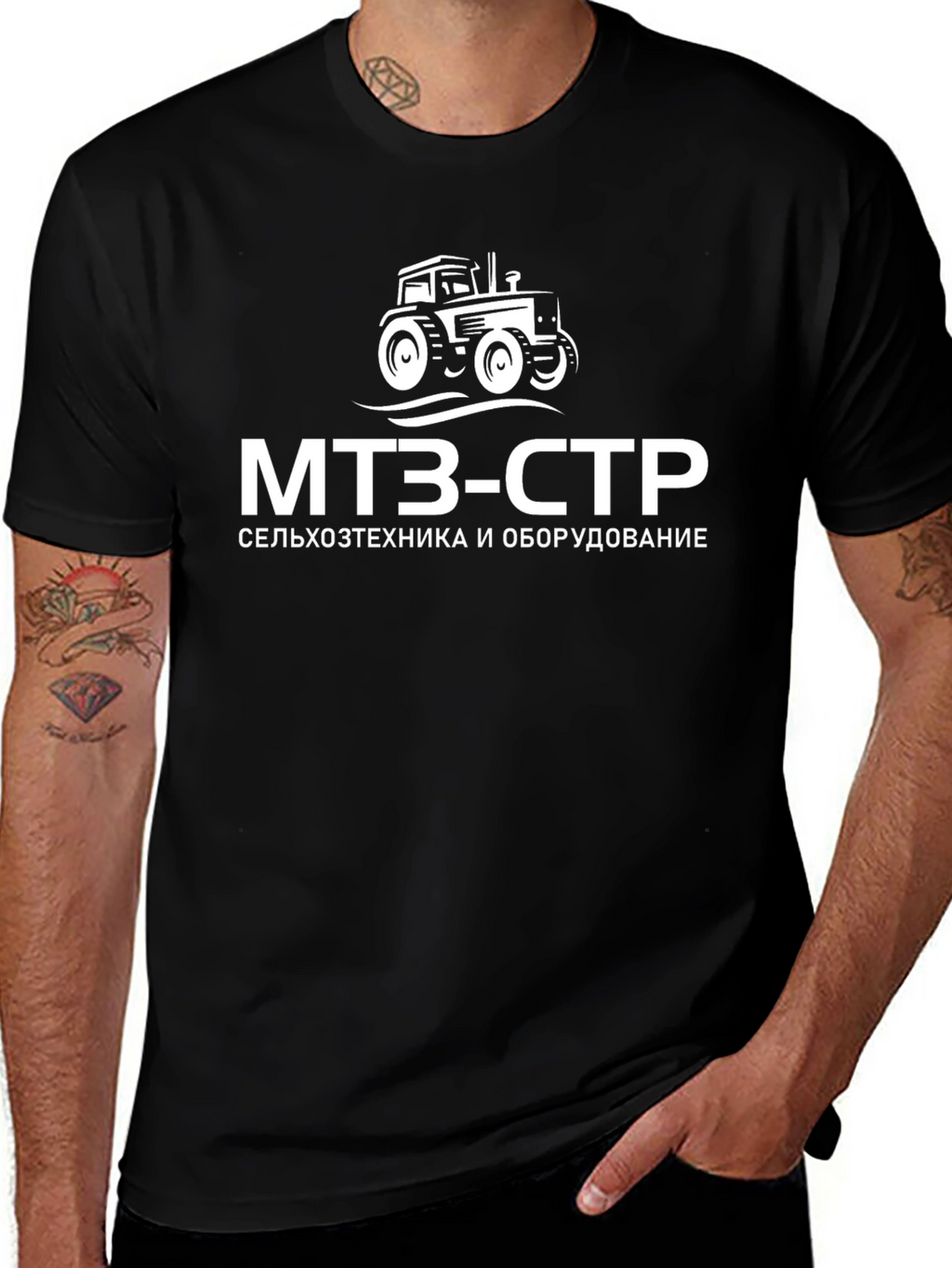 MTZ-CTR Tractor Graphic T-Shirt - Black