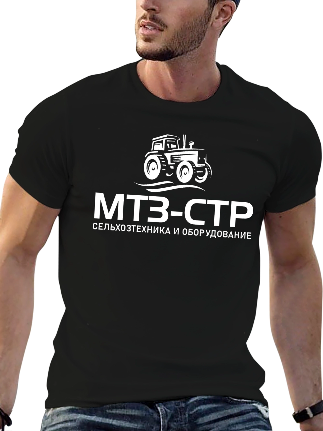 MTZ-CTR Tractor Graphic T-Shirt - Black