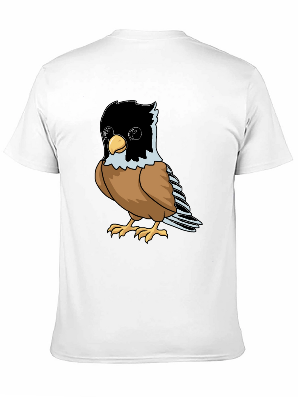 Cute Bird Graphic Tee - Soft Black Cotton Shirt