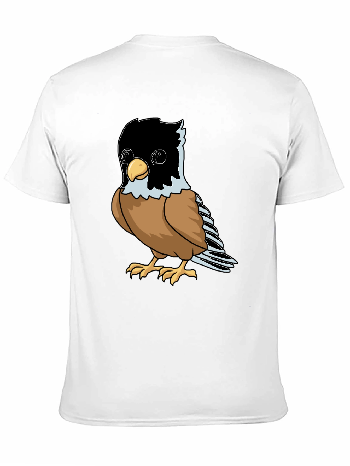 Cute Bird Graphic Tee - Soft Black Cotton Shirt