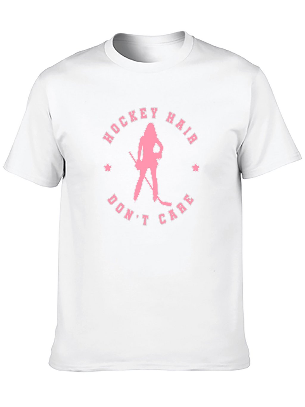 Hockey Hair Dont Care Graphic Tee