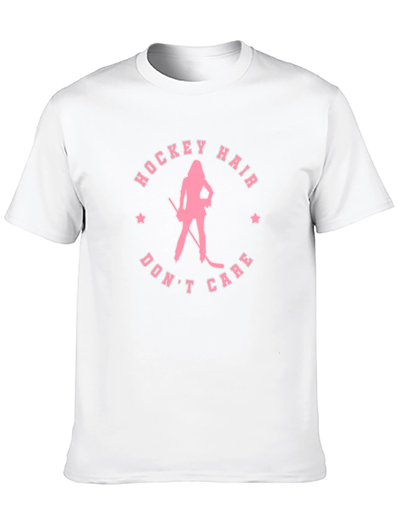 Hockey Hair Dont Care Graphic Tee