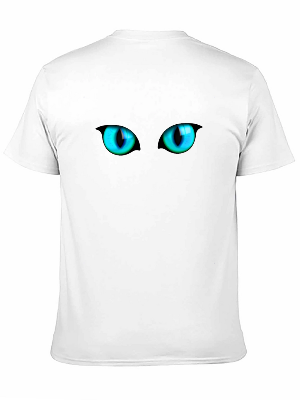 Mens Black Cat Eyes Graphic T-Shirt