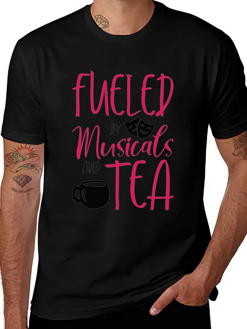 Fueled by Musicals and Tea Graphic T-Shirt