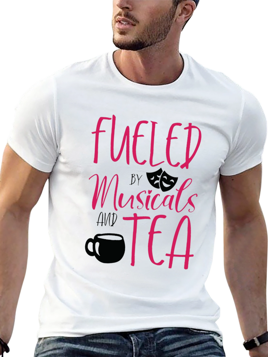 Fueled by Musicals and Tea Graphic T-Shirt