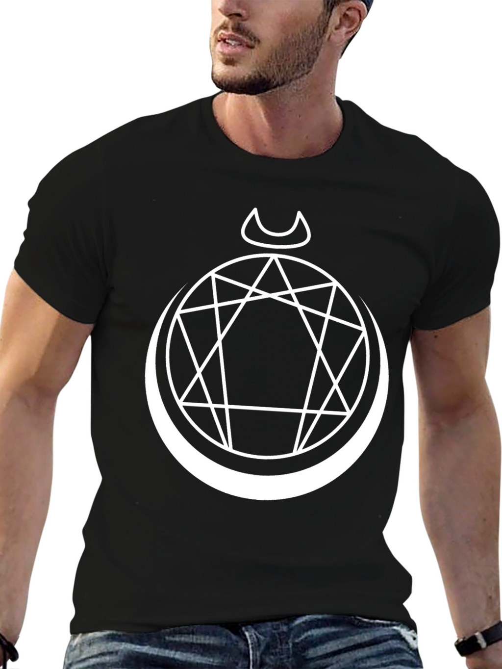 Occult Moon Phase Graphic T-Shirt