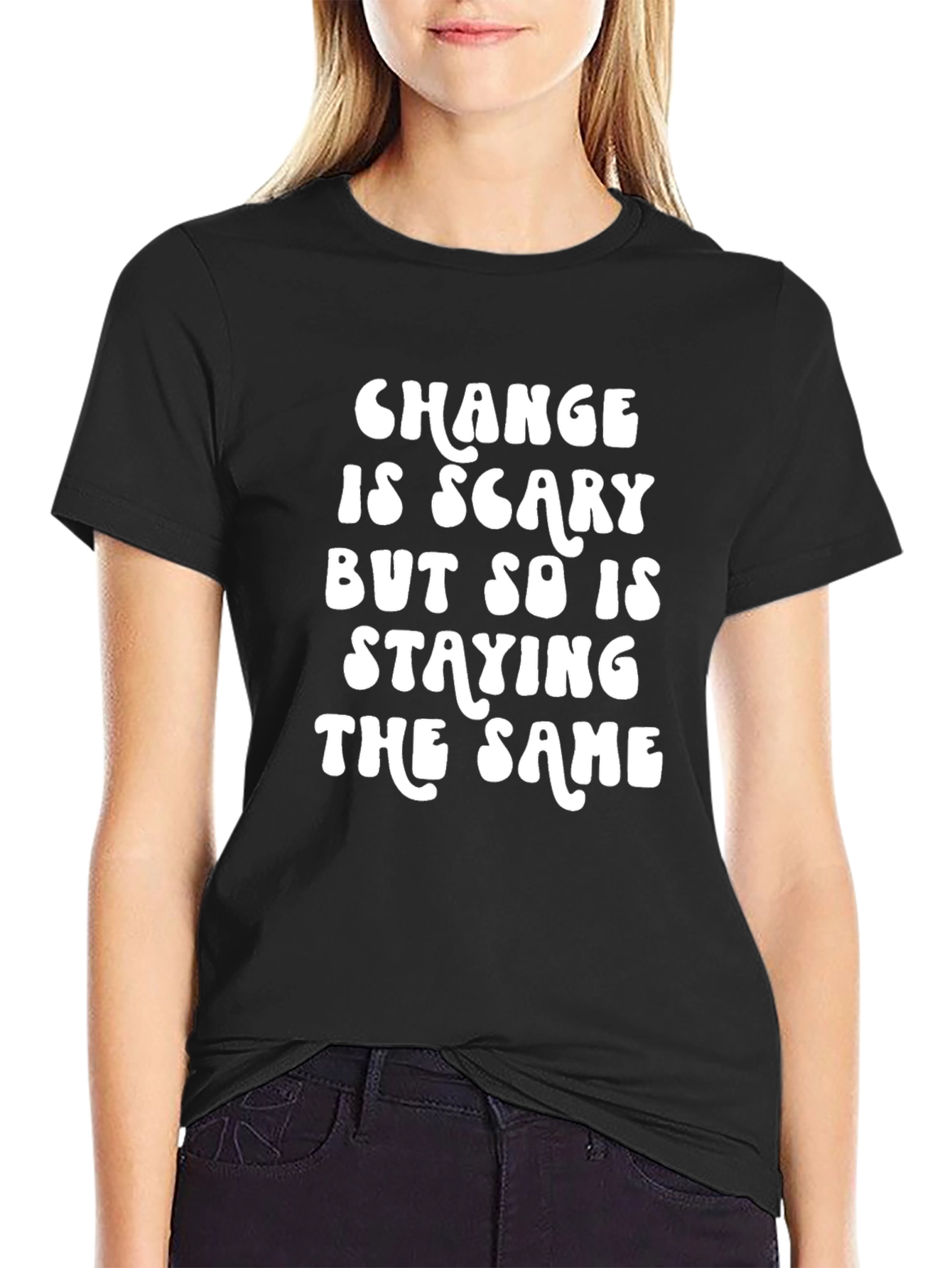 Change Is Scary Graphic T-Shirt - Black