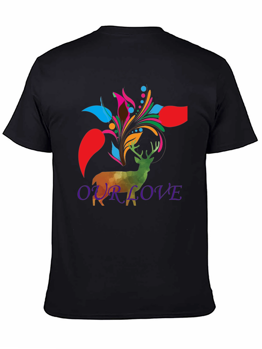 Deer Floral Graphic Tee - Our Love Design