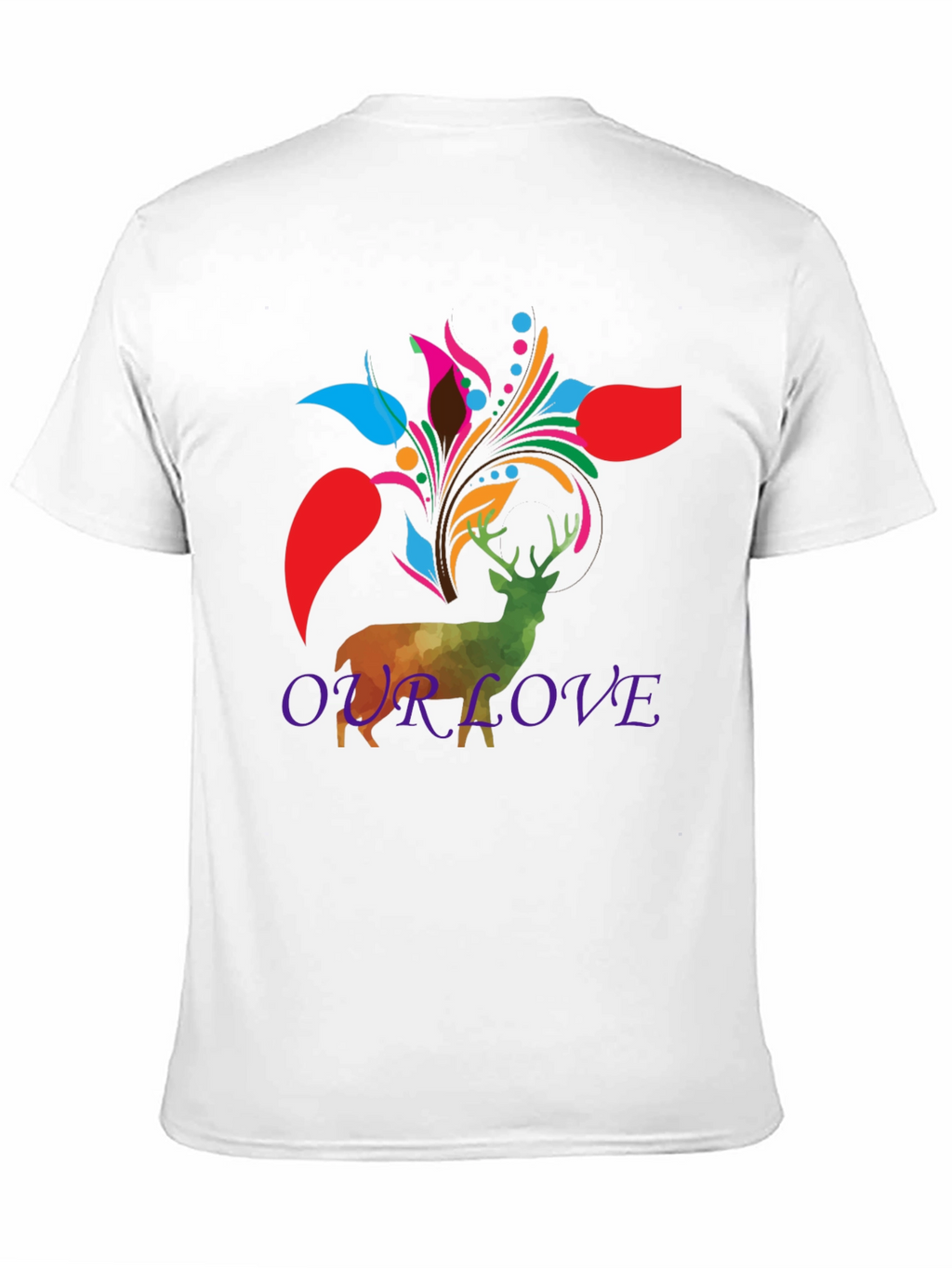 Deer Floral Graphic Tee - Our Love Design