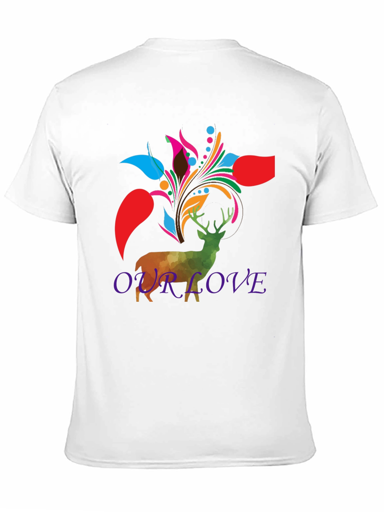 Deer Floral Graphic Tee - Our Love Design