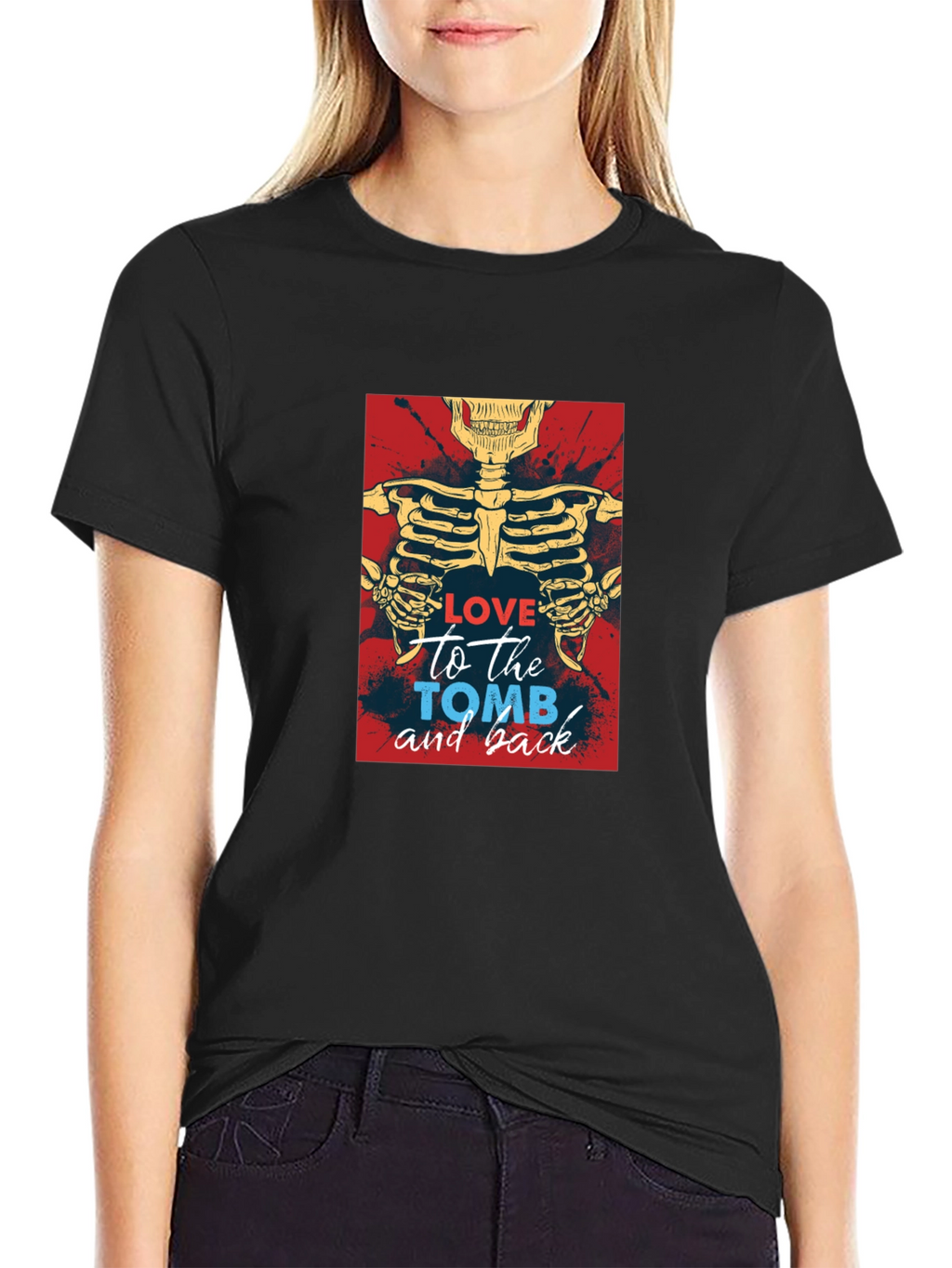 Love To The Tomb Skeleton Graphic Tee