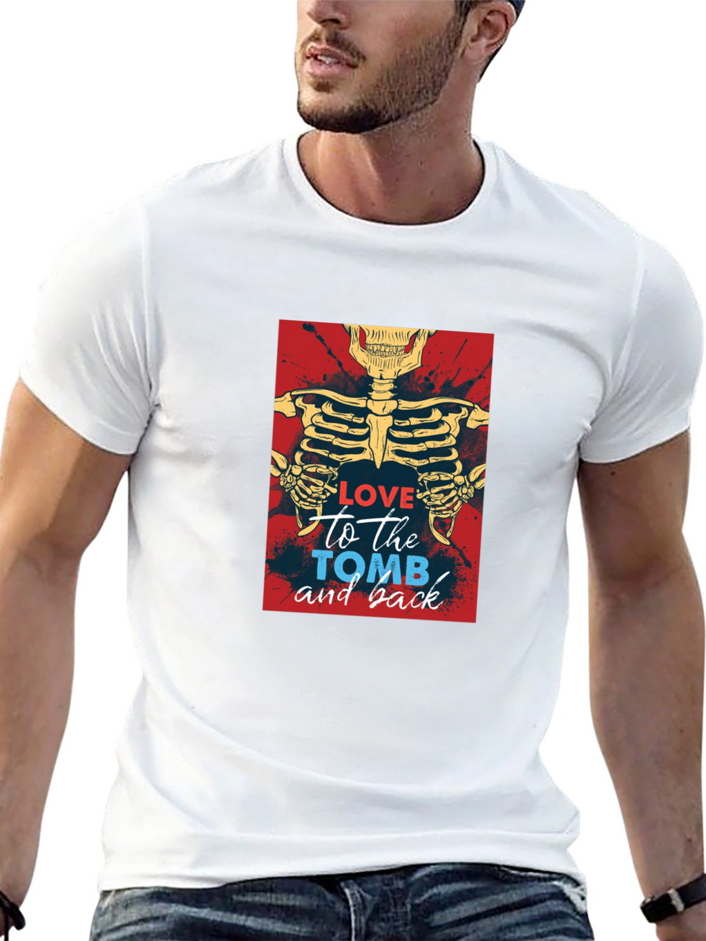 Love To The Tomb Skeleton Graphic Tee