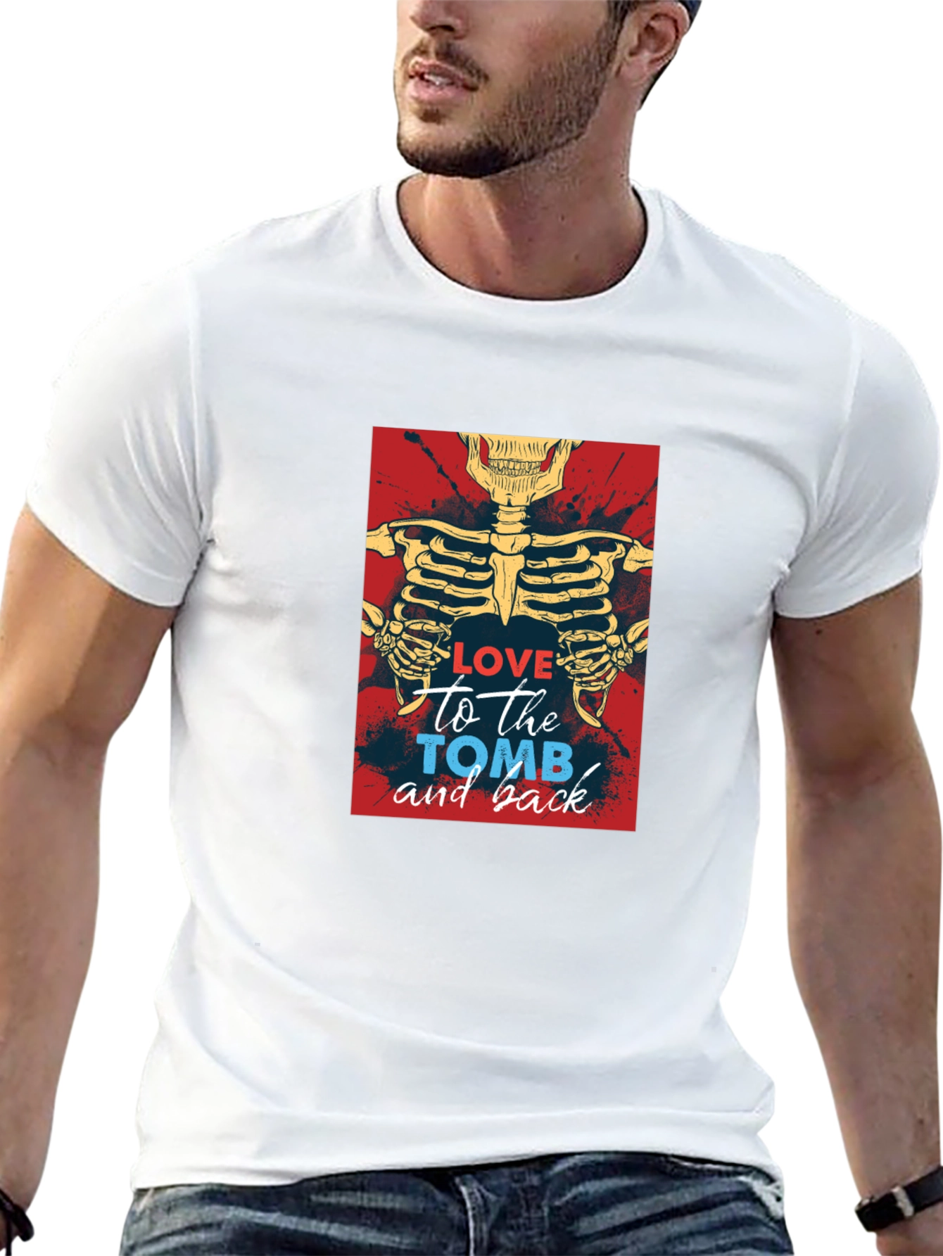 Love To The Tomb Skeleton Graphic Tee