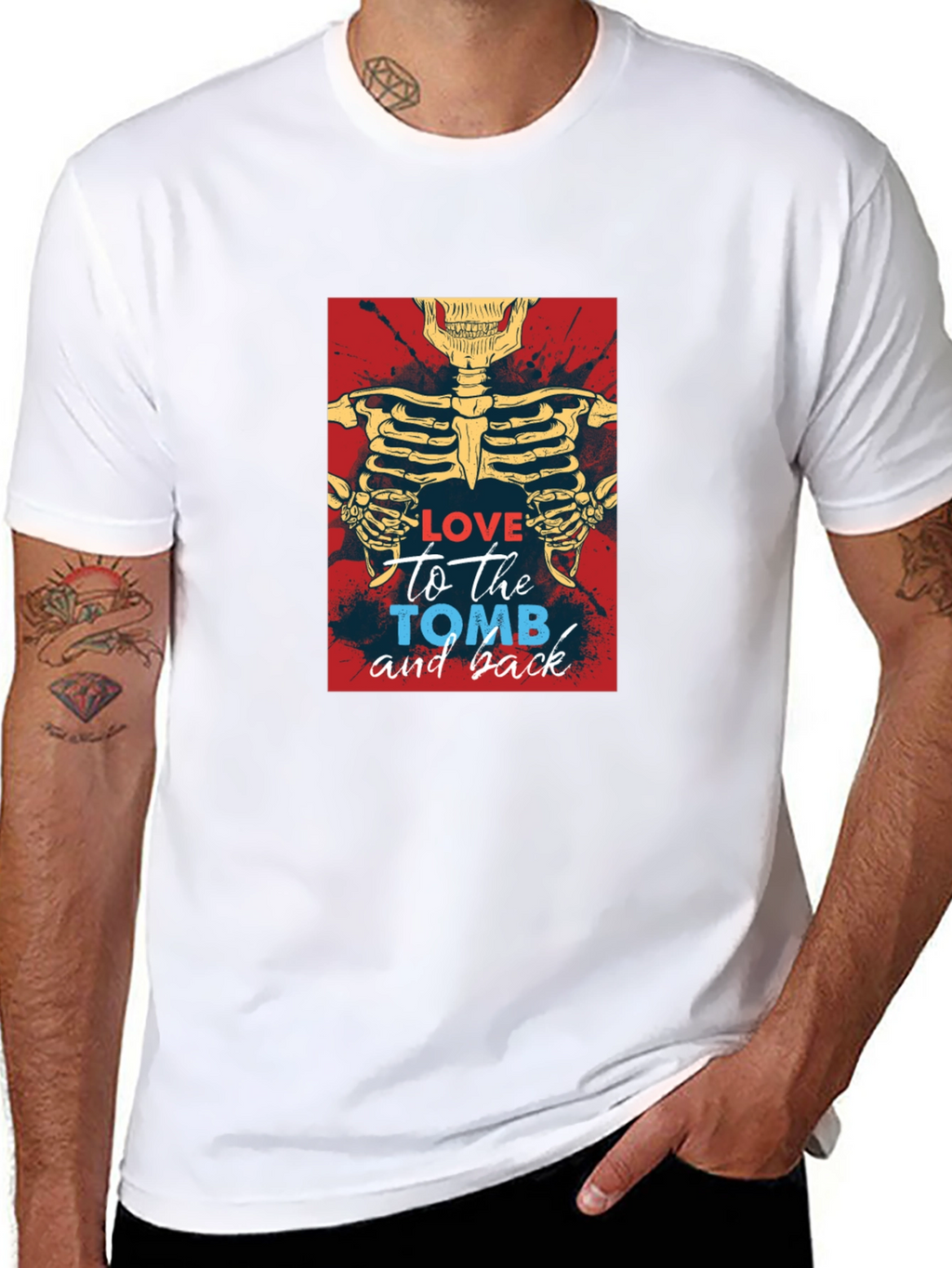 Love To The Tomb Skeleton Graphic Tee