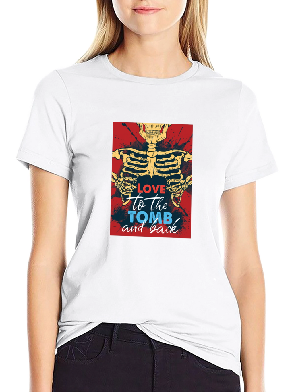 Love To The Tomb Skeleton Graphic Tee