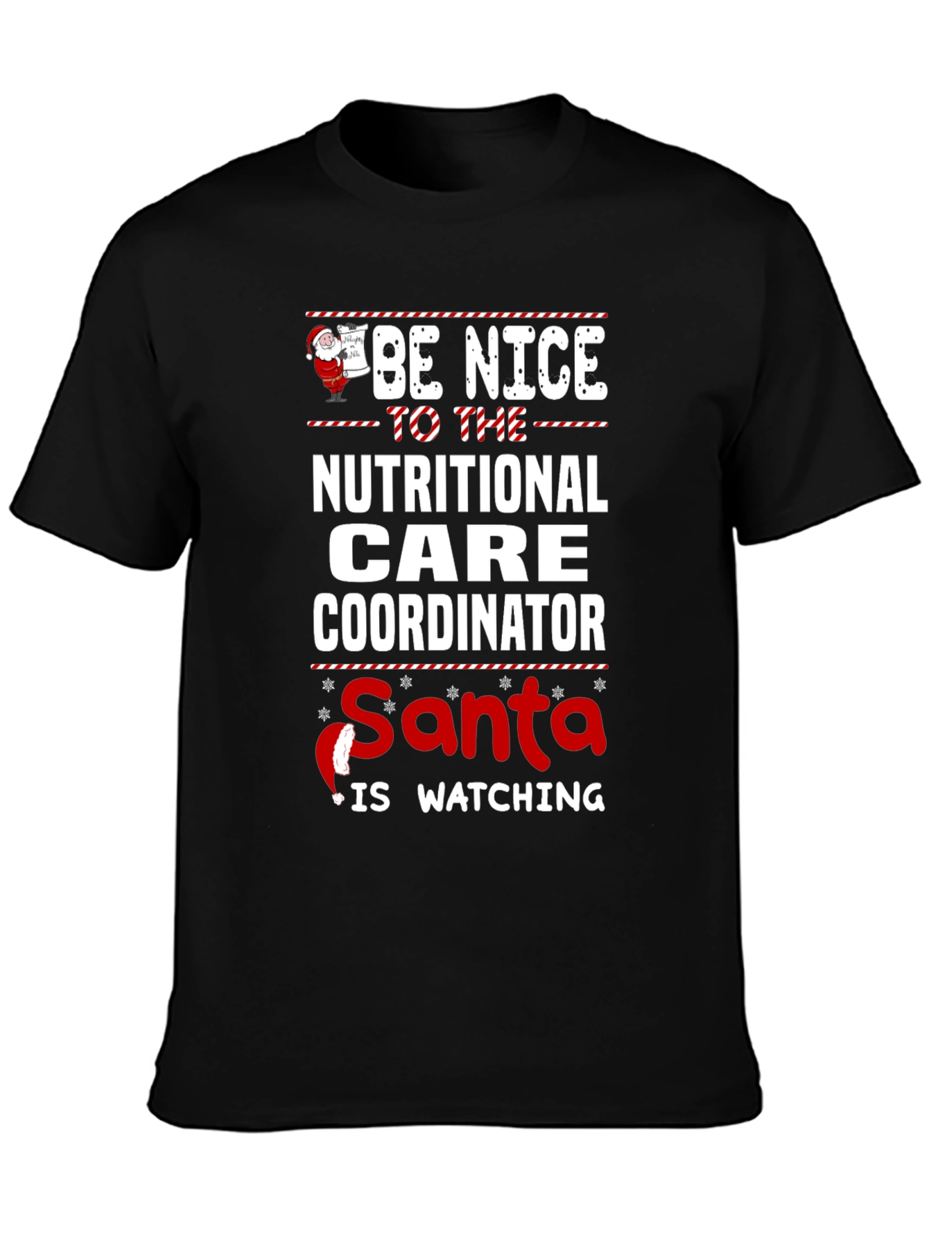 Be Nice to Nutritional Care Coordinator Santa T-Shirt
