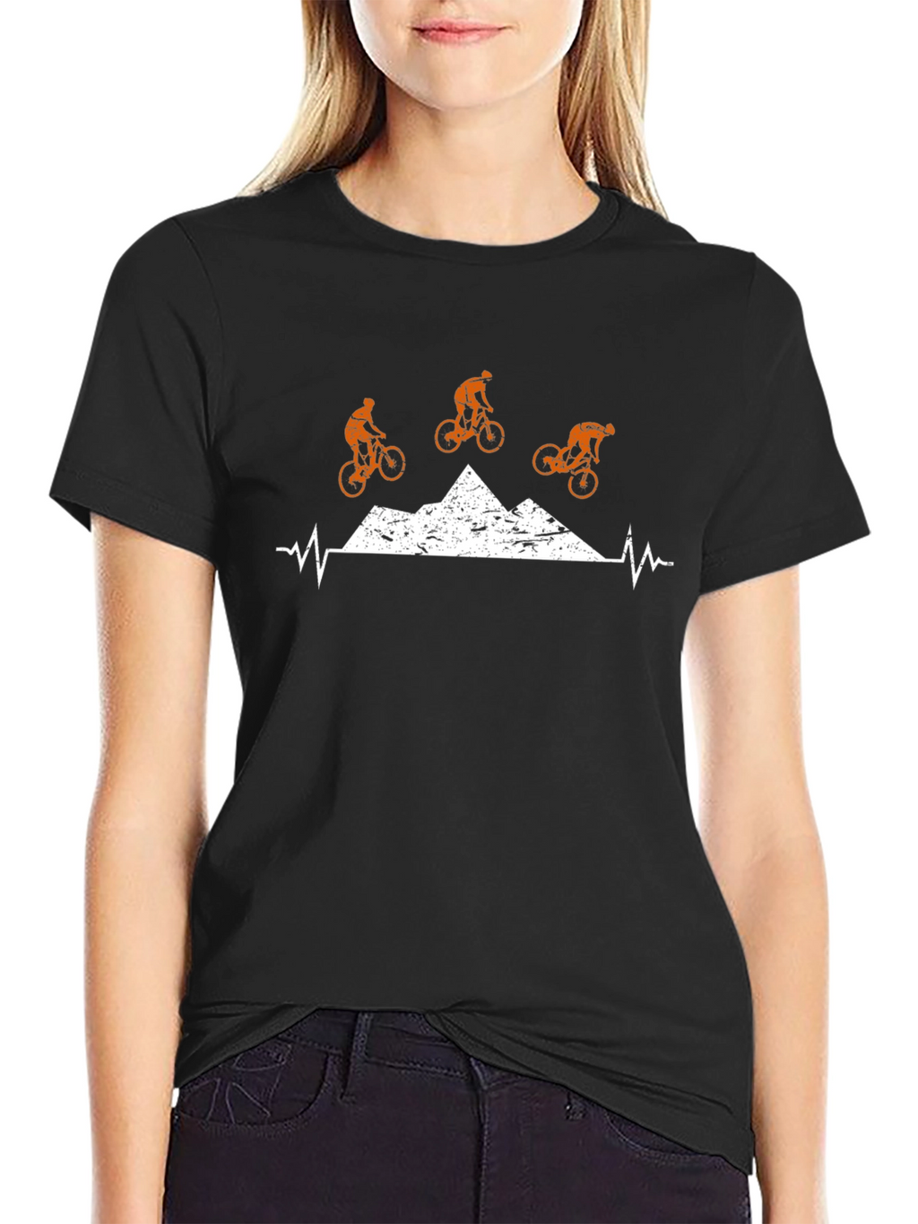 Mountain Biker Heartbeat Tee