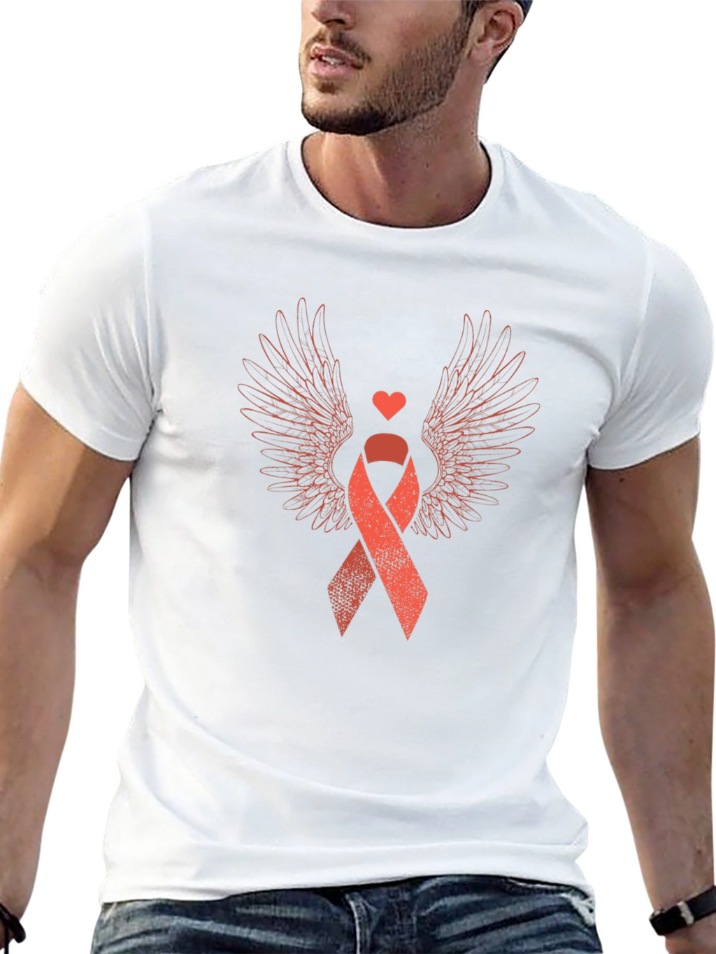 Heart & Wings Awareness Ribbon Graphic Tee