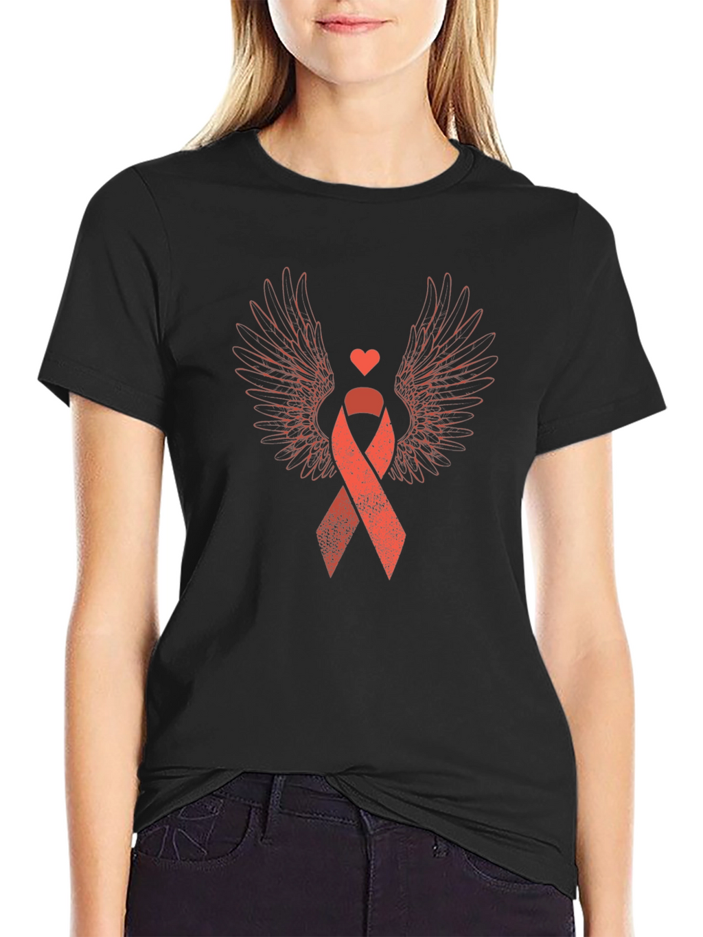 Heart & Wings Awareness Ribbon Graphic Tee