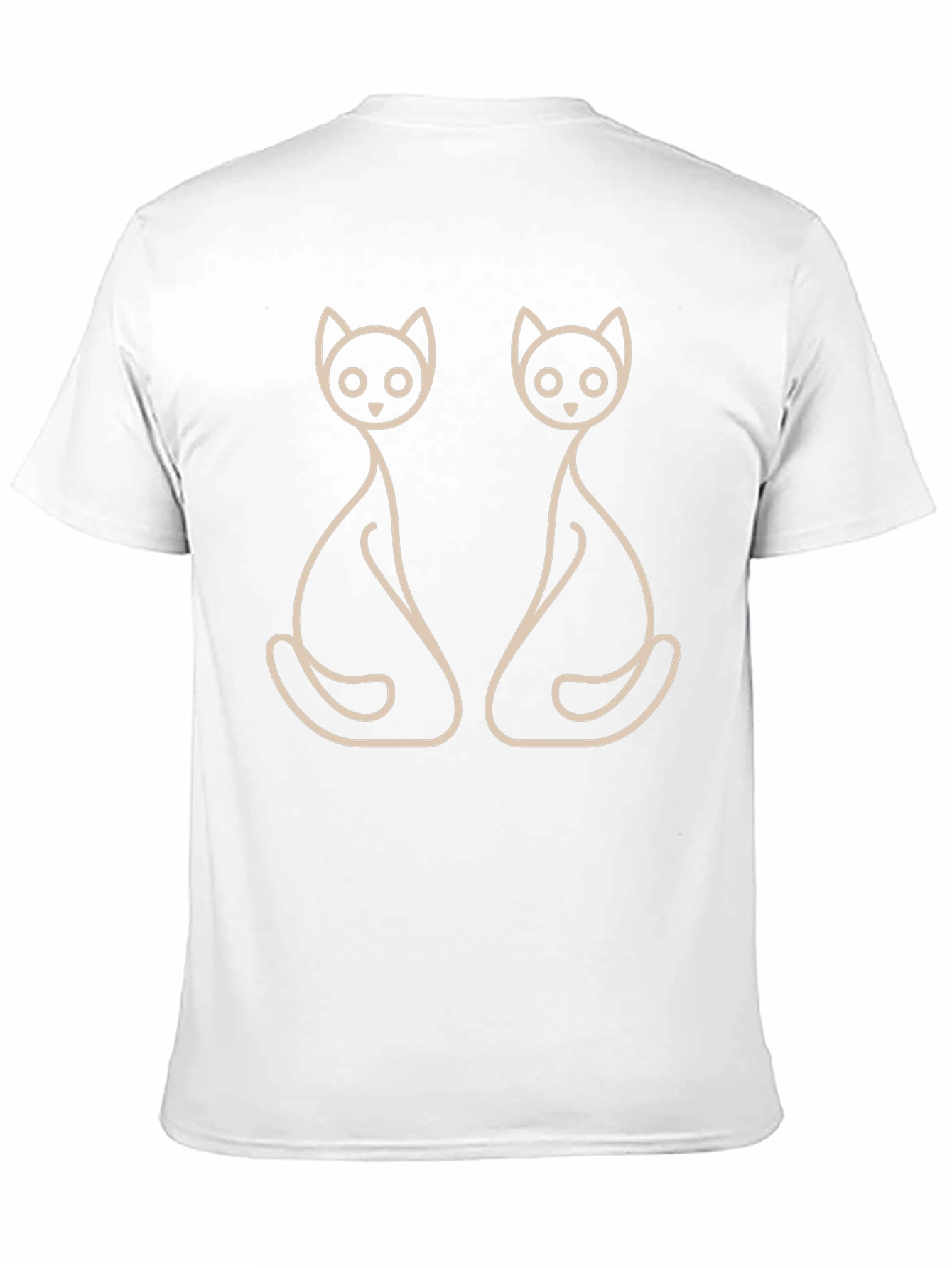 Minimalist Cat Lover T-Shirt - Black